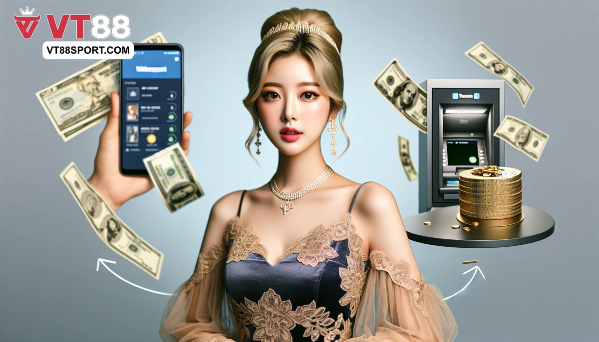 Màn hình giao dịch rút tiền VT88 sẽ được hiển thị như ảnh trên