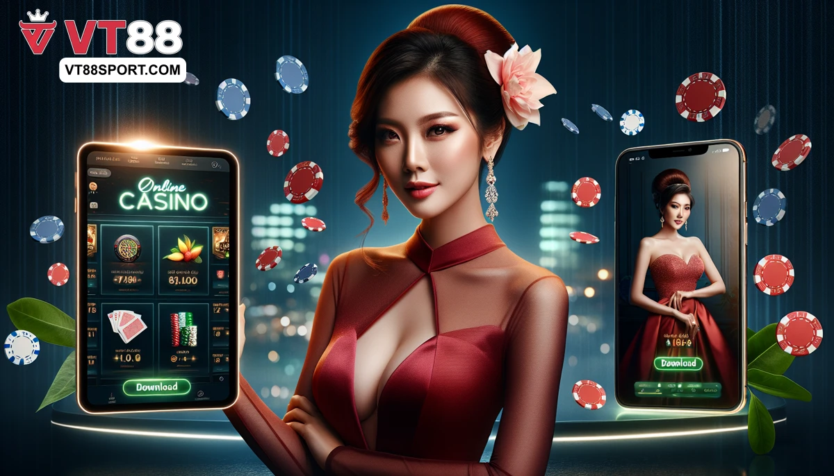 Truy cập vào trang chủ VT88 và chọn link tải app VT88 Android