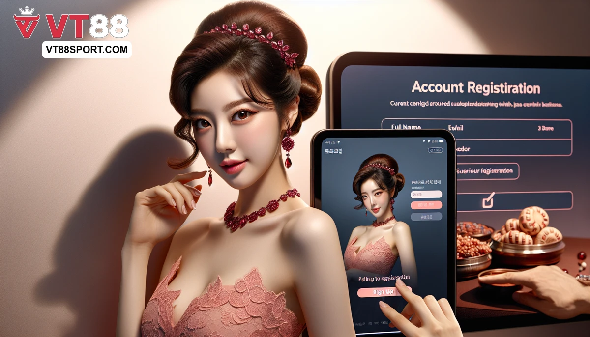 Truy cập vào trang chủ và chọn vào phần đăng ký VT88